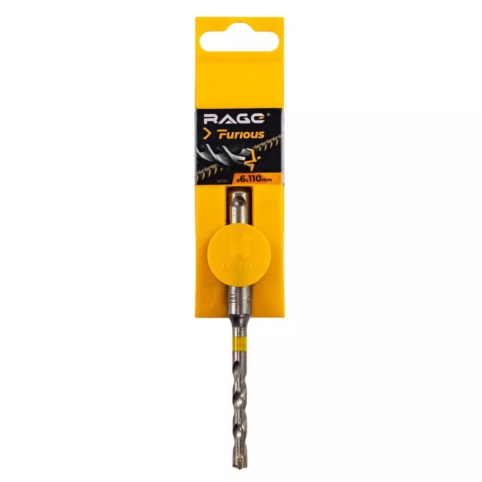 Бур SDS plus 4х4 6х110 мм RAGE Furious 567611