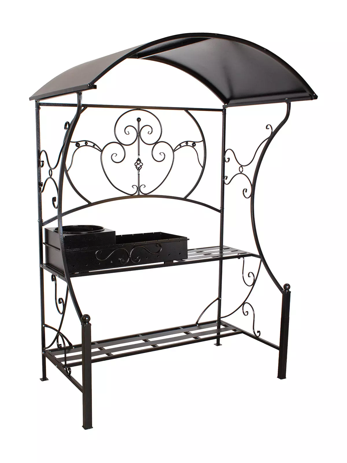 Мангал с крышей разборный XL подставка под казан