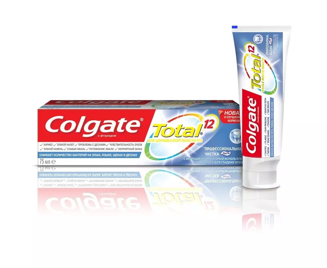 Зубная паста Colgate TOTAL 12, профессиональная чистка, 75 мл
