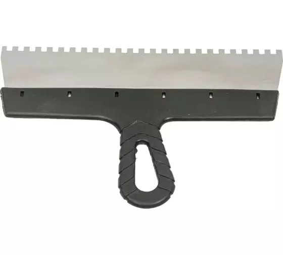 Шпатель фасадный 1009-30-06 зубчатый 300мм/6х6мм с пласт. ручкой