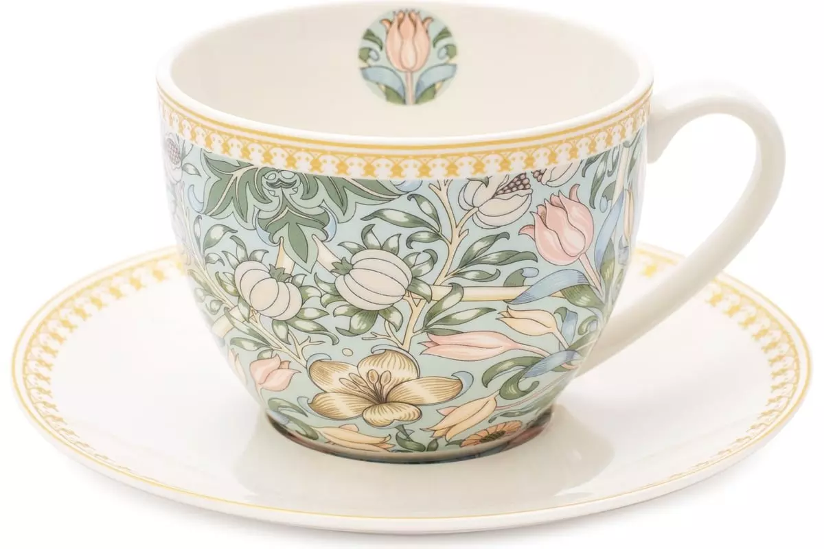 Чайная пара 260 мл, фарфор, FLOWERS, FIORETTA TDS584