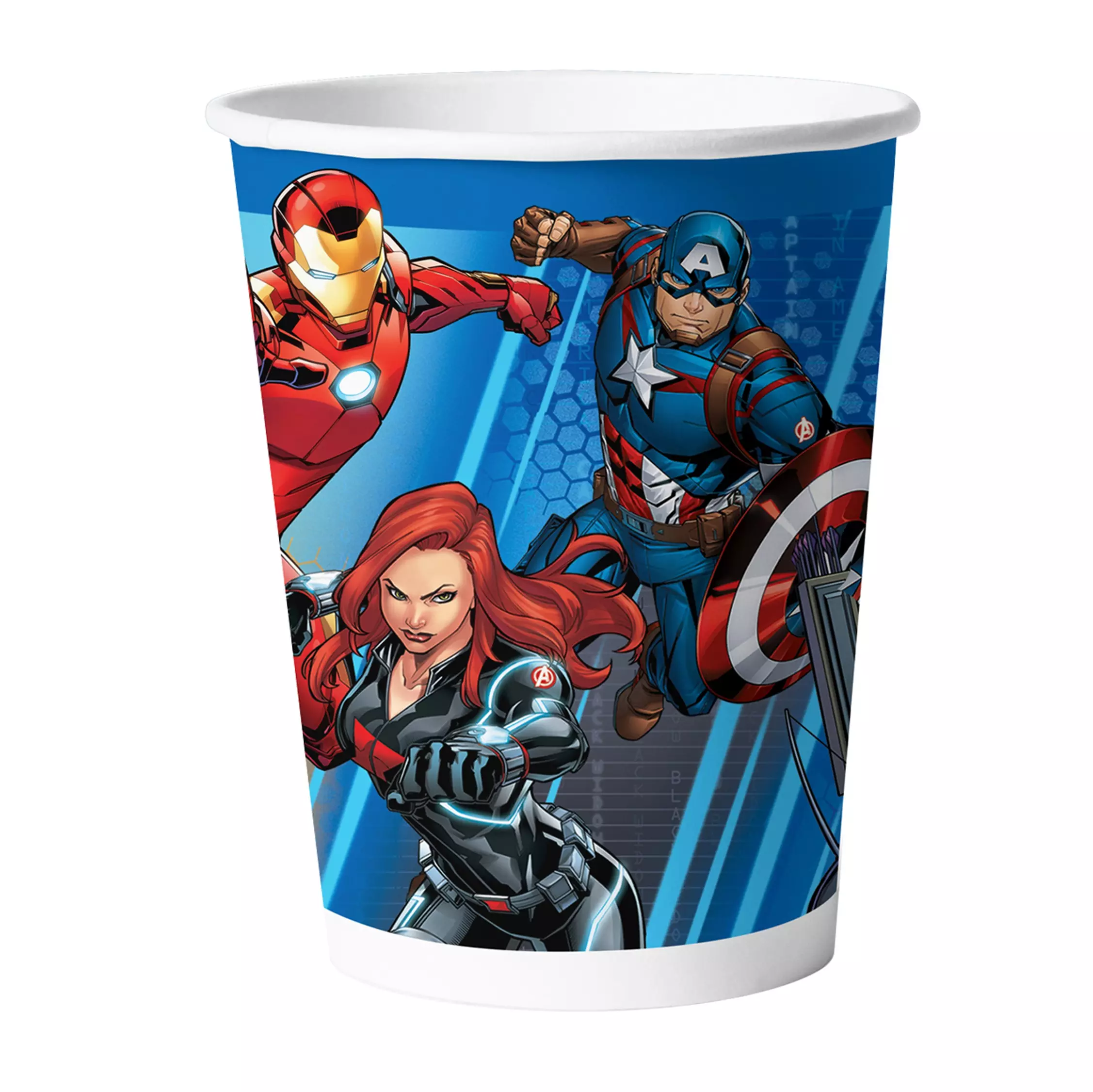 Набор бумажных стаканов Marvel синий лого, 6 шт*250 мл 300433