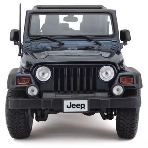 Машинка die-cast Jeep Wrangler Rubicon 31531GY 1:18, открывающ. двери, тёмно-синяя 31663BU