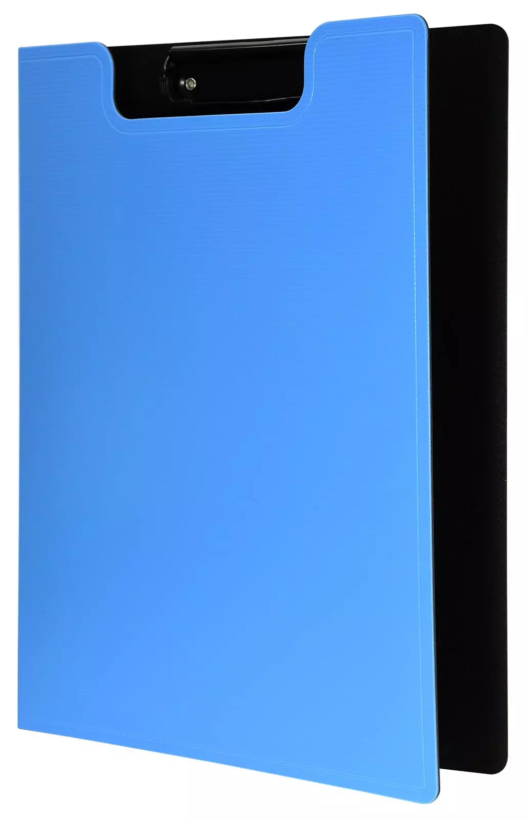 Клипборд А4 (2500 мкм) с крышкой и зажимом, пластиковый, черно-синий INFORMAT