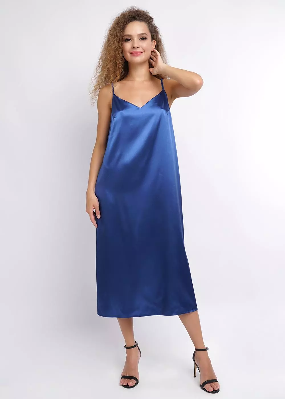 Платье женское 122737/93ат, 42, Т.синий CLEVER