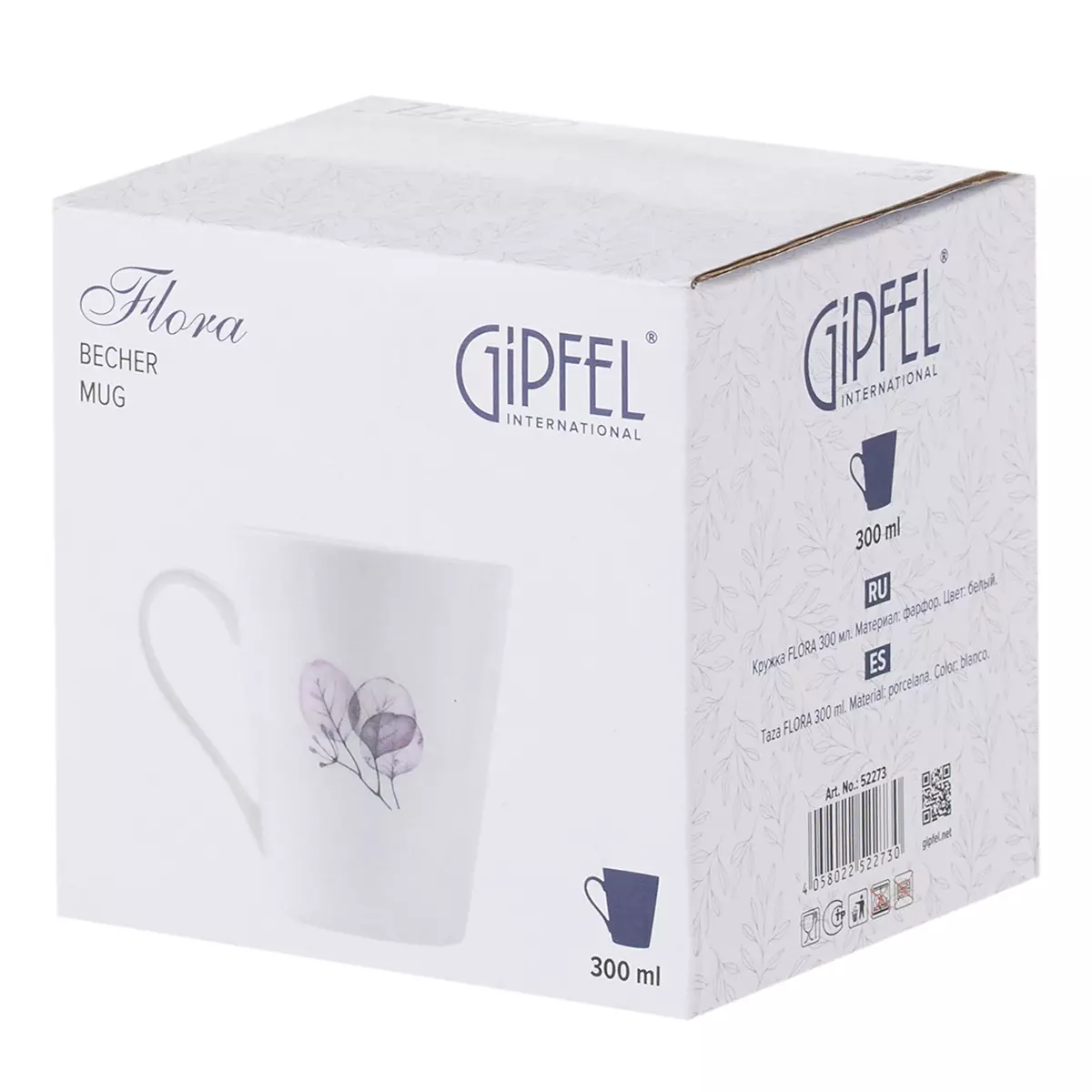 Кружка 300 мл фарфор FLORA 52273 GIPFEL