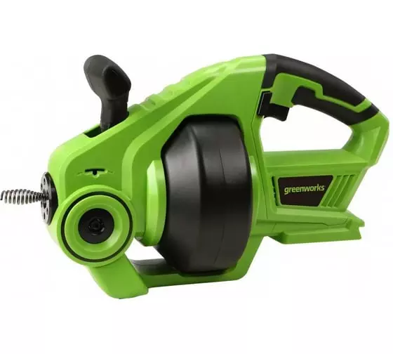 Трос сантехнический аккумуляторный Greenworks, G24DA, 24V, без АКБ и ЗУ