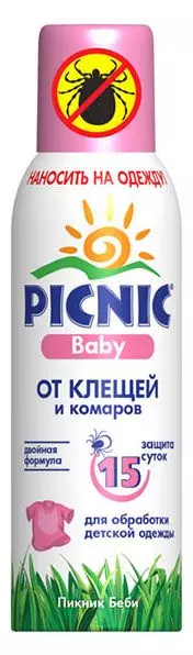 Аэрозоль Picnic Baby от комаров/клещей 125мл