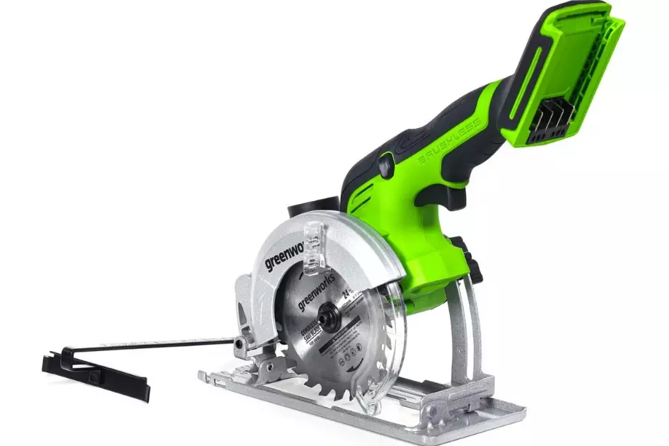 Аккумуляторная циркулярная мини пила Greenworks 1501207, 24V, бесщеточная, без АКБ и ЗУ