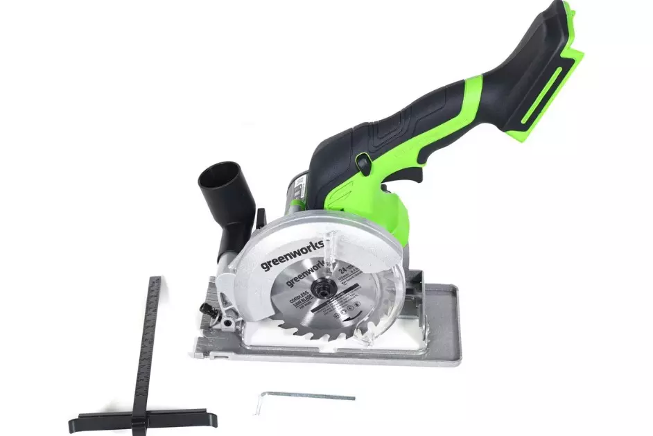 Аккумуляторная циркулярная мини пила Greenworks 1501207, 24V, бесщеточная, без АКБ и ЗУ