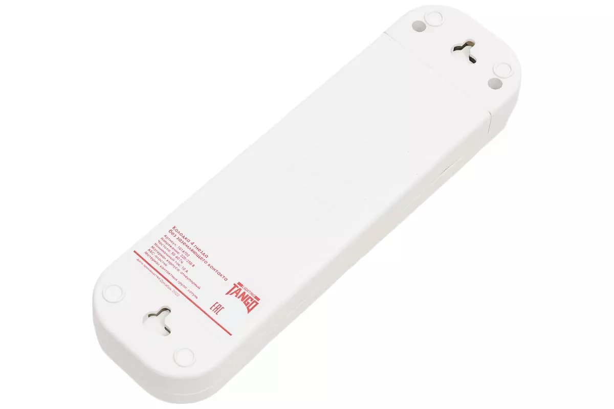 Колодка для удлинителя 4 розетки без заземления 10А TANGO 1014702