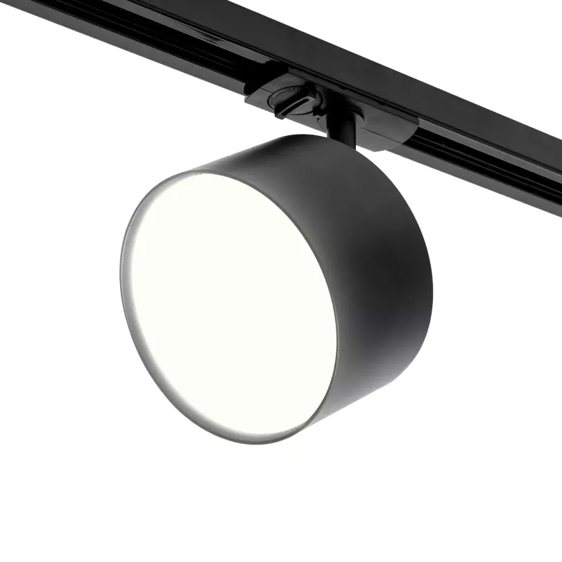 Трековый светильник спот круг GX70 черный Wolta WTL-18/GX70-BL