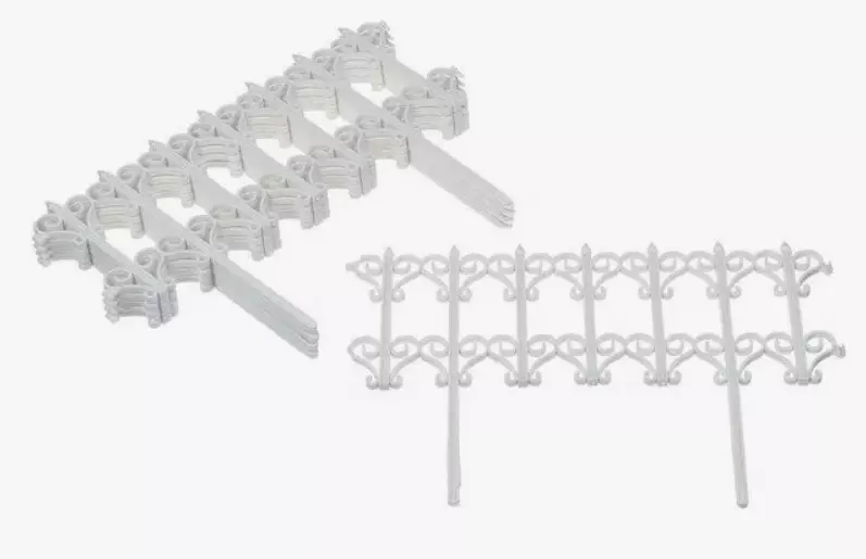 Забор декоративный пластик Классика белый (длина-1,8 м, высота-25 см)