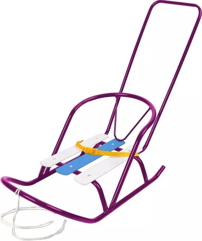 Санки кукольные с толкателем Nika СКУ2/А амарантовый