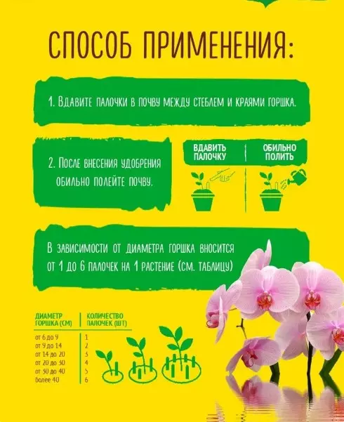 Удобрение для Орхидей 10 палочек Агрикола