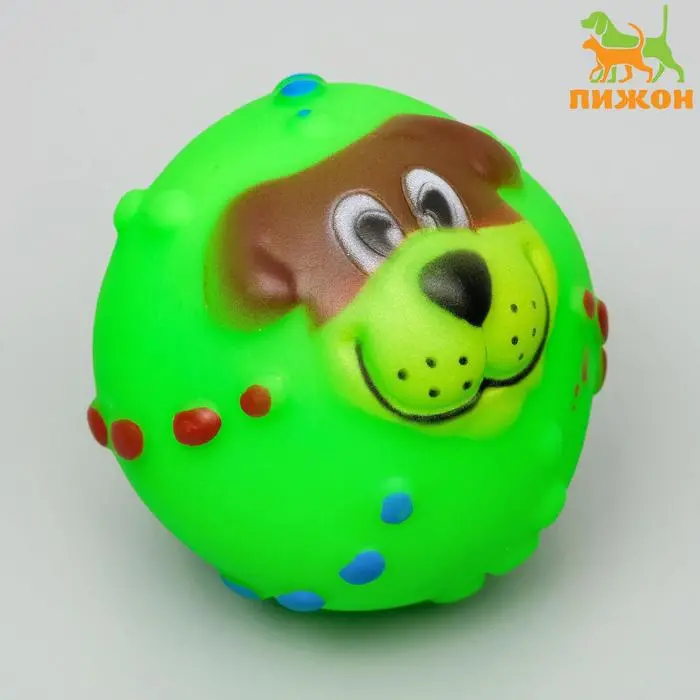 Игрушка-пищалка для собак Мяч d=6.5см микс 10922-0238