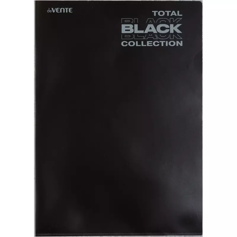 Папка-уголок deVENTE. TOTAL BLACK A4 (220x310 мм) 180 мкм черная с дизайном 3074323