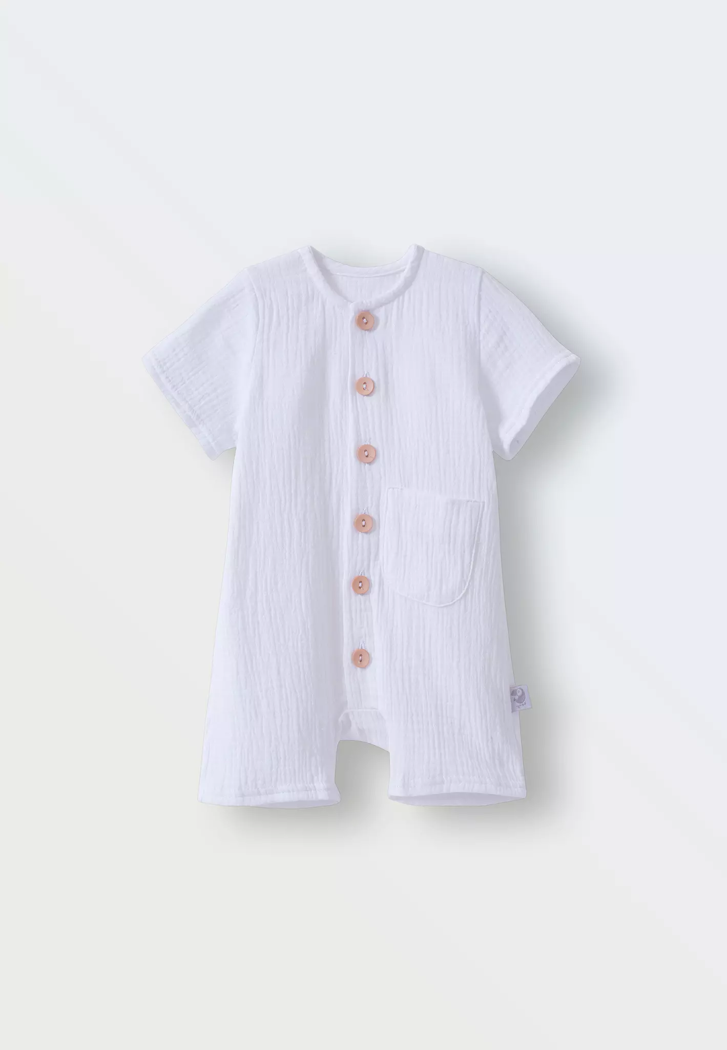 Песочник муслиновый, белый р-р 80-86 ToucanKids 1301-37