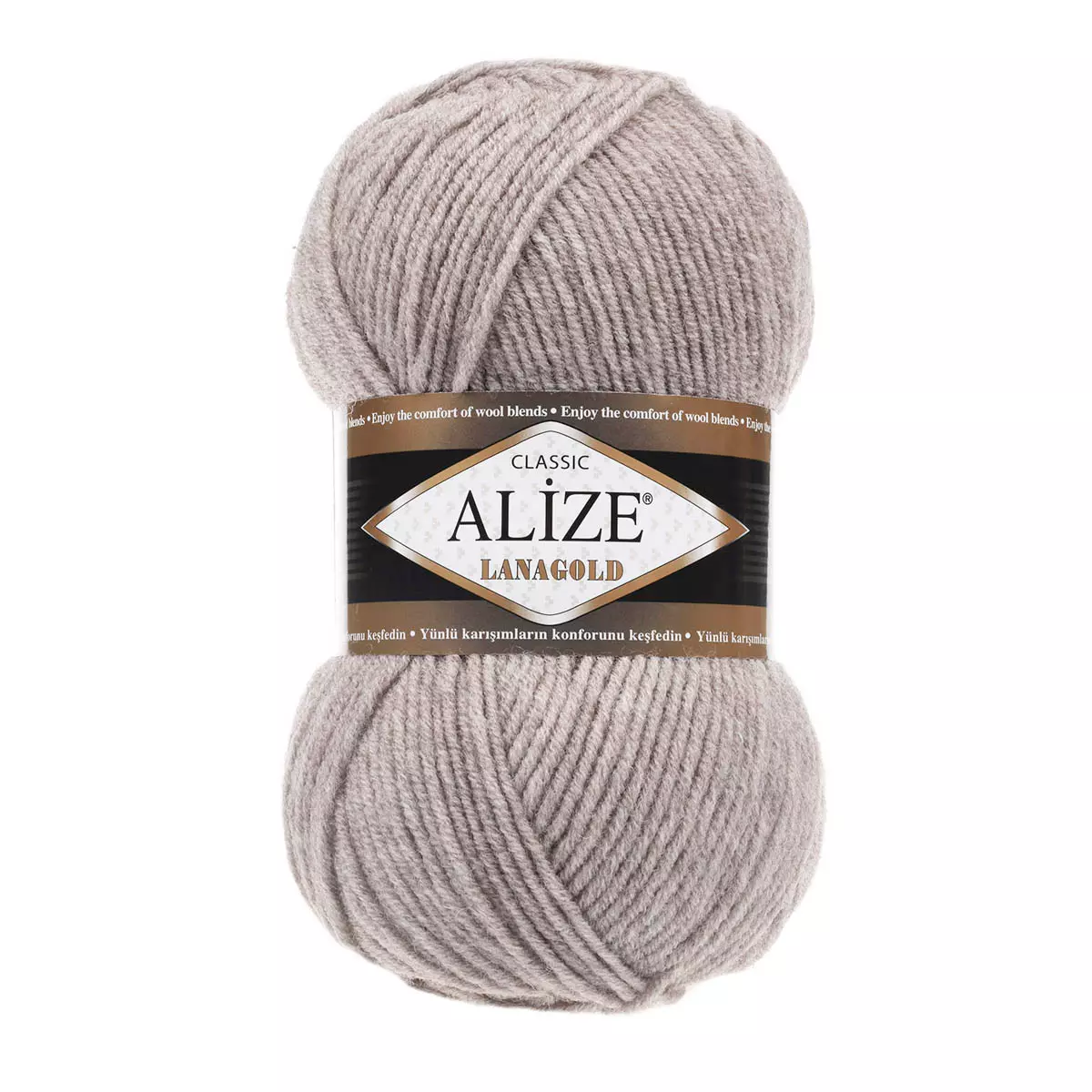 Пряжа ALIZE 'Lanagold' 100гр., 240м (49%шерсть, 51%акрил) 207светло-коричневый