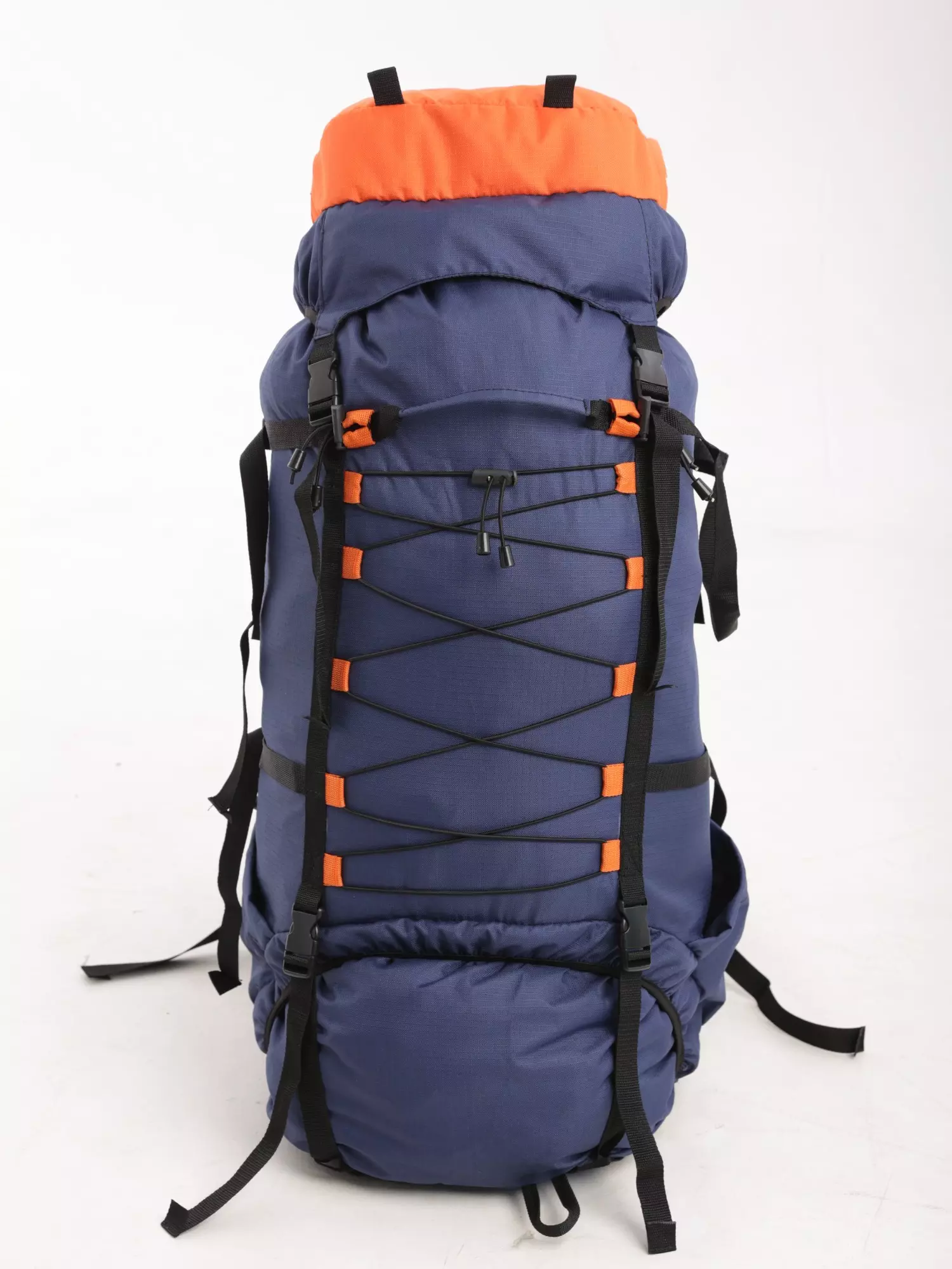Рюкзак туристический Белый камень Спасатель 100 л оксфорд 600D ПУ сине-оранжевый