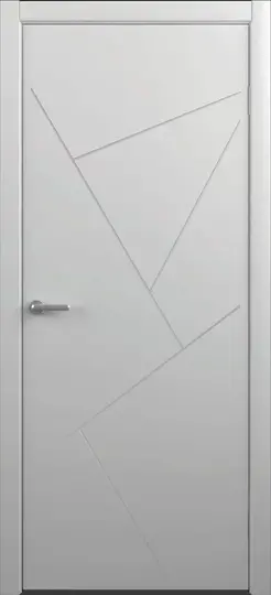 Дверь Геометрия-2 эмаль серый (защелка маг.) 600*2000