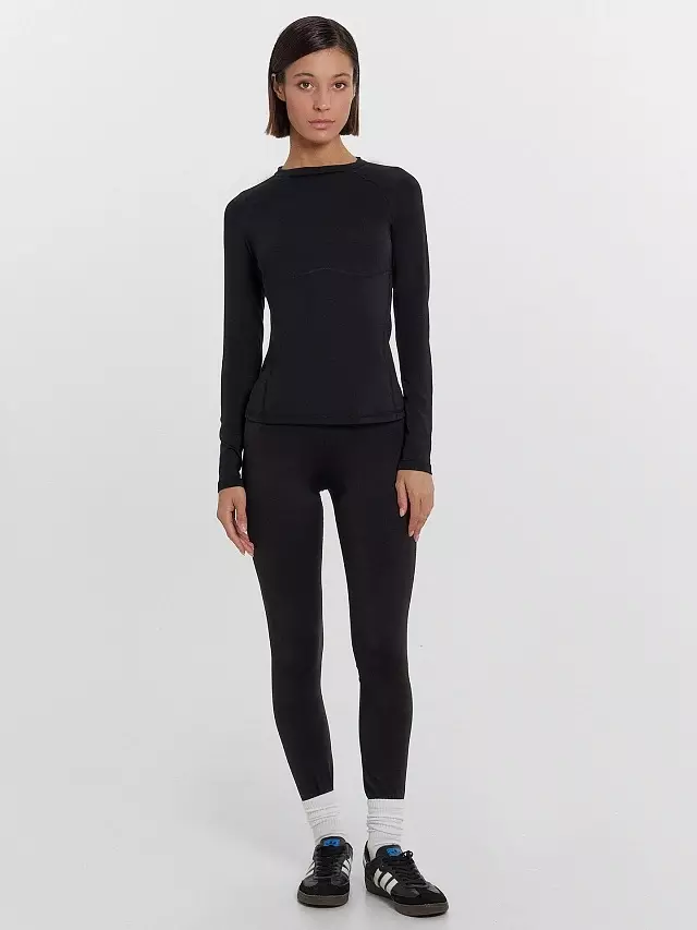 Спортивный лонгслив женский Mark Formelle 302834 черный. р-р 164/170-100-106 (50 / XL)