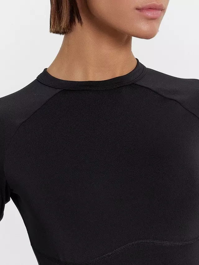 Спортивный лонгслив женский Mark Formelle 302834 черный. р-р 164/170-100-106 (50 / XL)