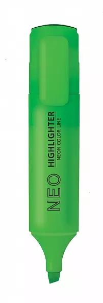 Текстовыделитель Hatber NEO HL_060880 флуоресцентные чернила клиновидный пишущий узел зеленый 12шт.