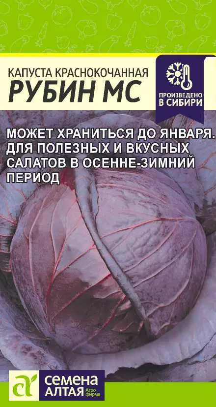 Семена Капуста Краснокочанная Рубин МС/Сем Алт/бп 0,3 гр.
