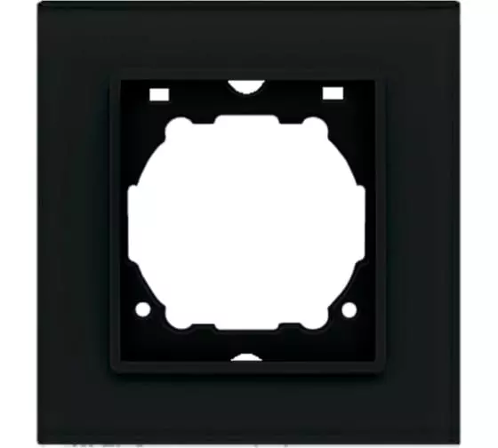 Рамка 1-я Vesta-Electric стекло цвет черный