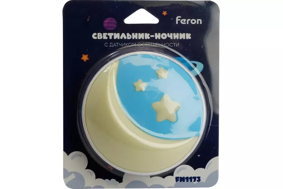 Ночник Луна 220В с датчиком освещенности Feron 52062