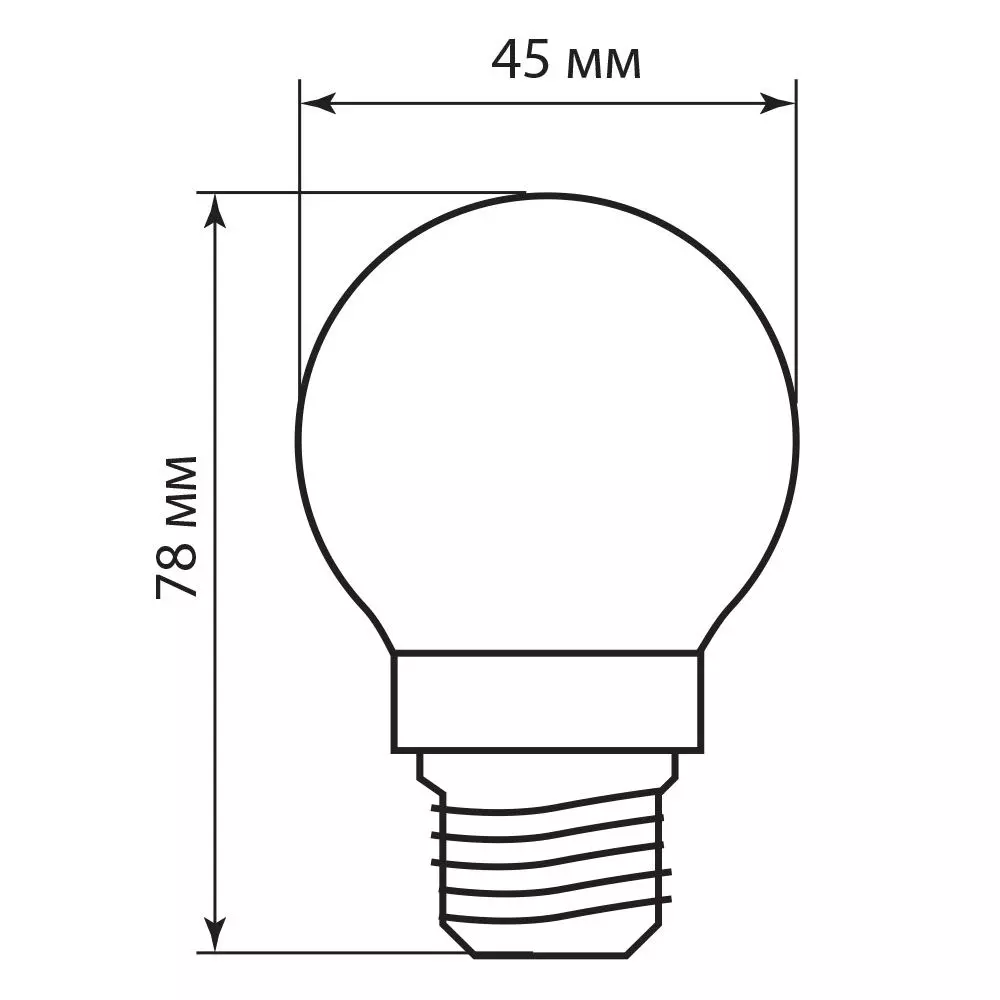 Лампа светодиодная Feron Е27 230В 5Вт 2700К шар теплый