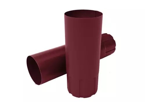 Труба круглая 3 м 125*90 мм OSNO красное-вино (RAL 3005)