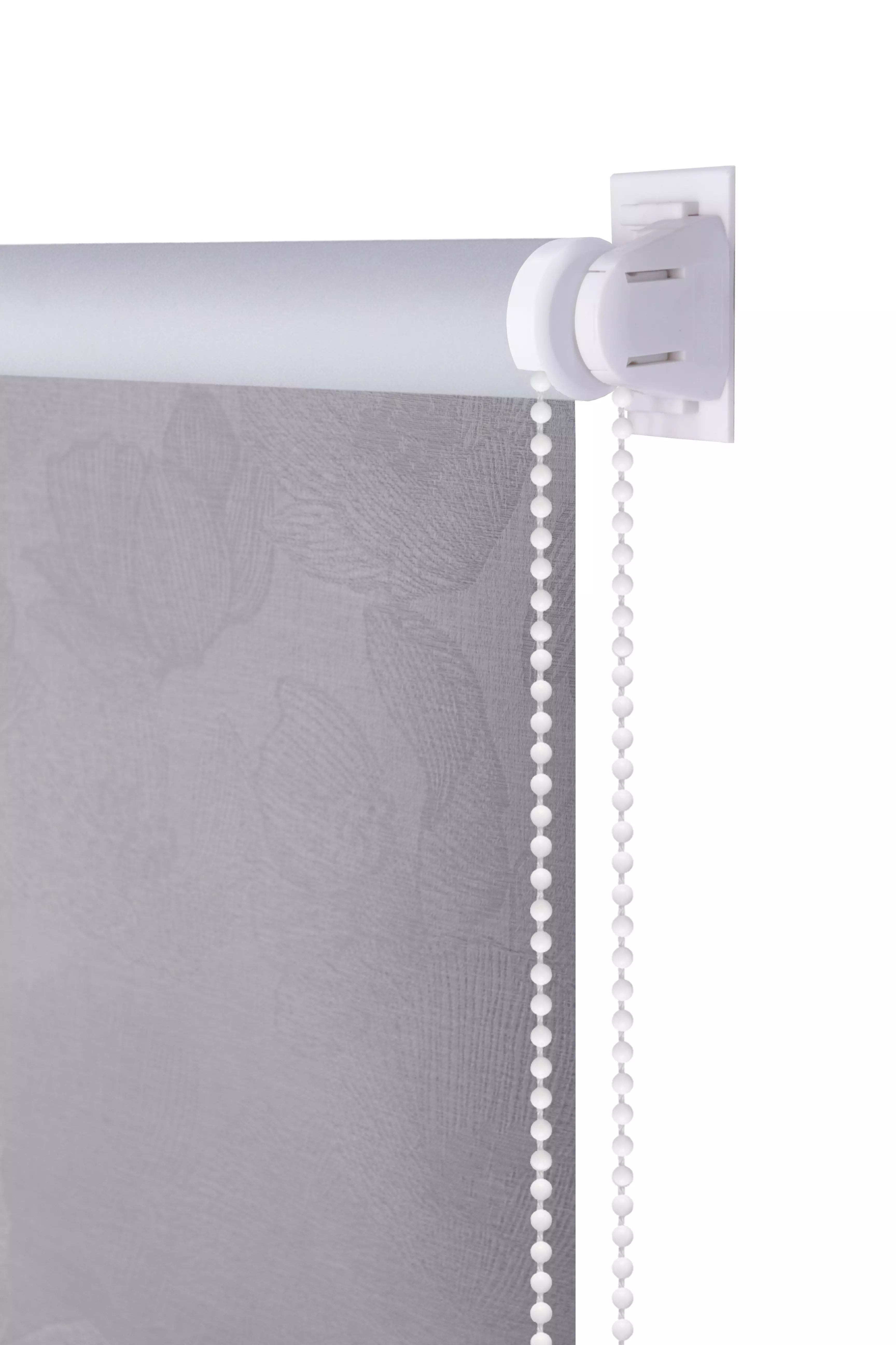 Рулонная штора блэкаут флора 45 (41)*160 см темно-серый Магеллан