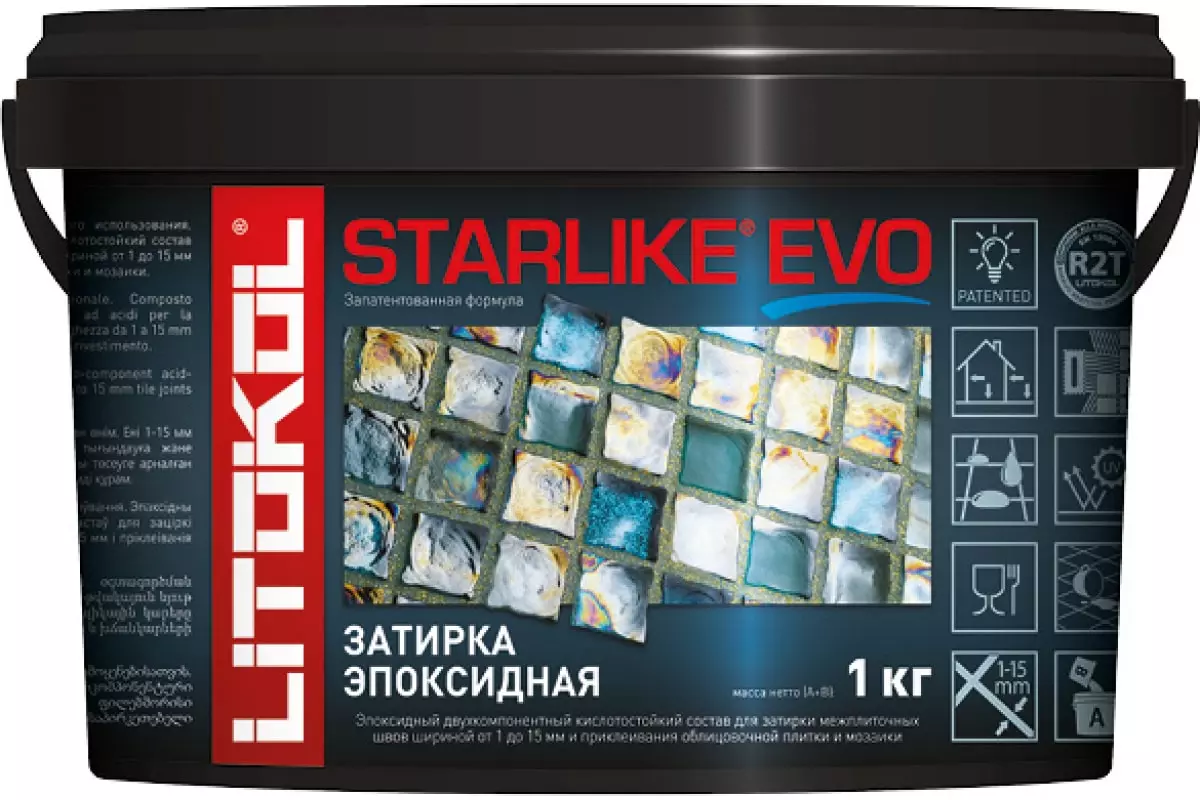 STARLIKE EVO S.105 BIANCO TITANIO эпоксидный состав для укладки и затирки мозаики и плитки 2,5 кг