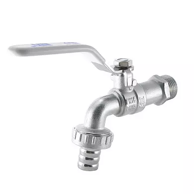 Кран шаровой водоразборный со штуцером 1/2" ручка, STI 00000003670