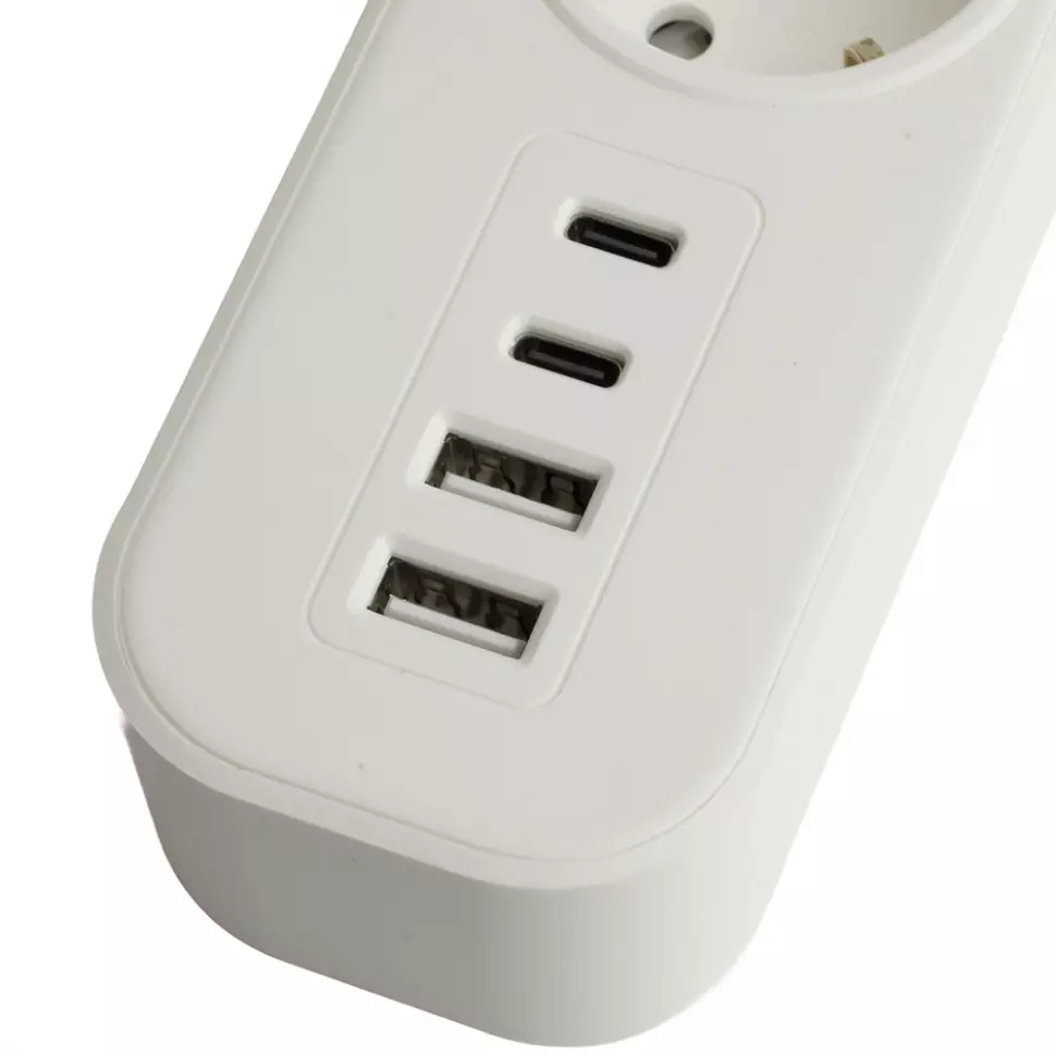 Сетевой фильтр STEKKER 3 розетки +2 USB +2 Type-C 3 метра 3520Вт 50100