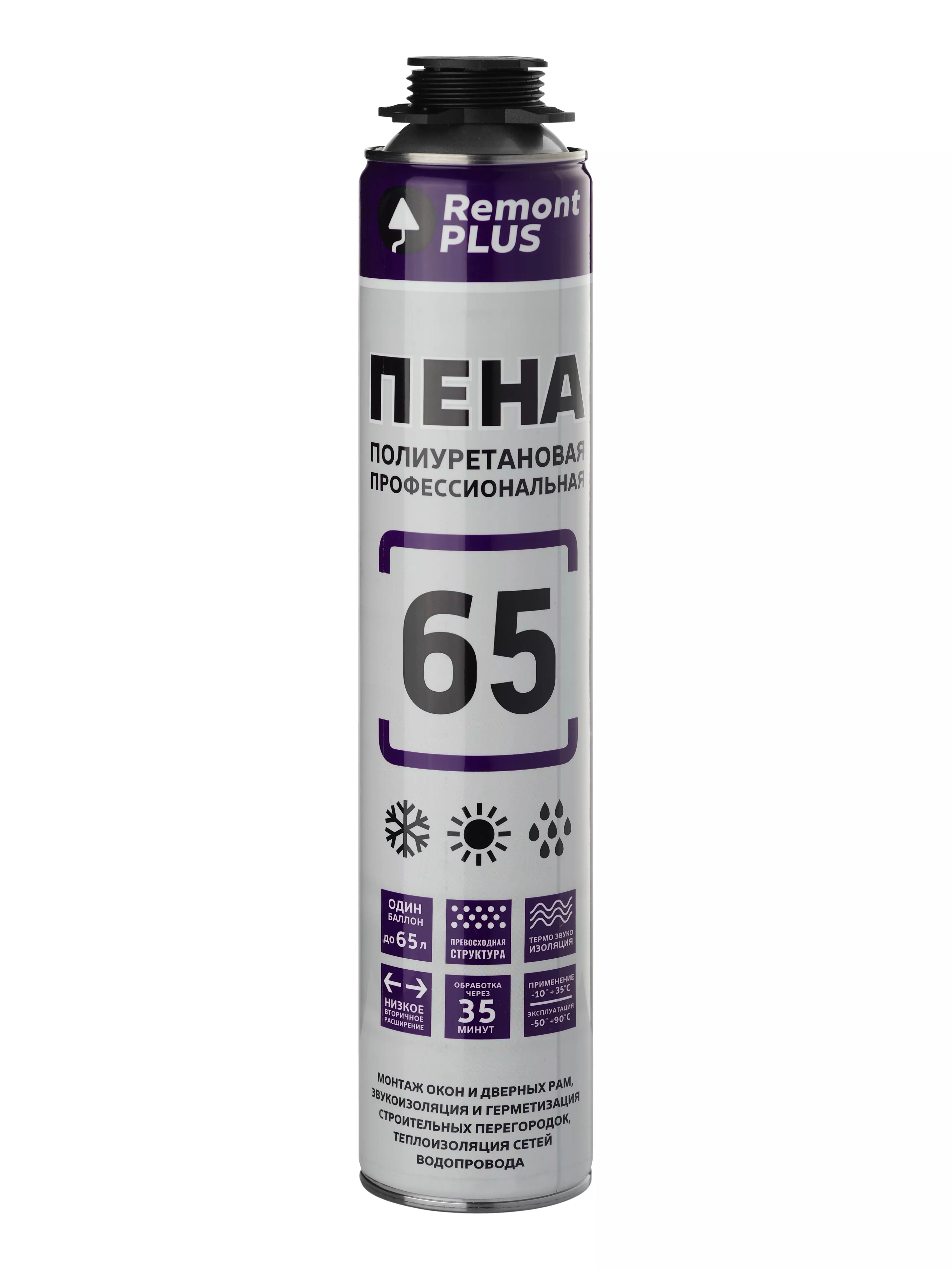 Пена монтажная всесезонная REMONT PLUS 65 PRO