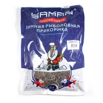 Прикормка для зимней рабалки Yaman Winter Taste Гранулы 3мм,Лещ (бисквит), чёрный, 700 г