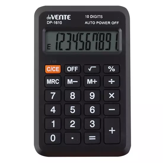 Калькулятор карманный DP-1610, 64x98x12 мм, 10 разрядный, deVENTE 4030305