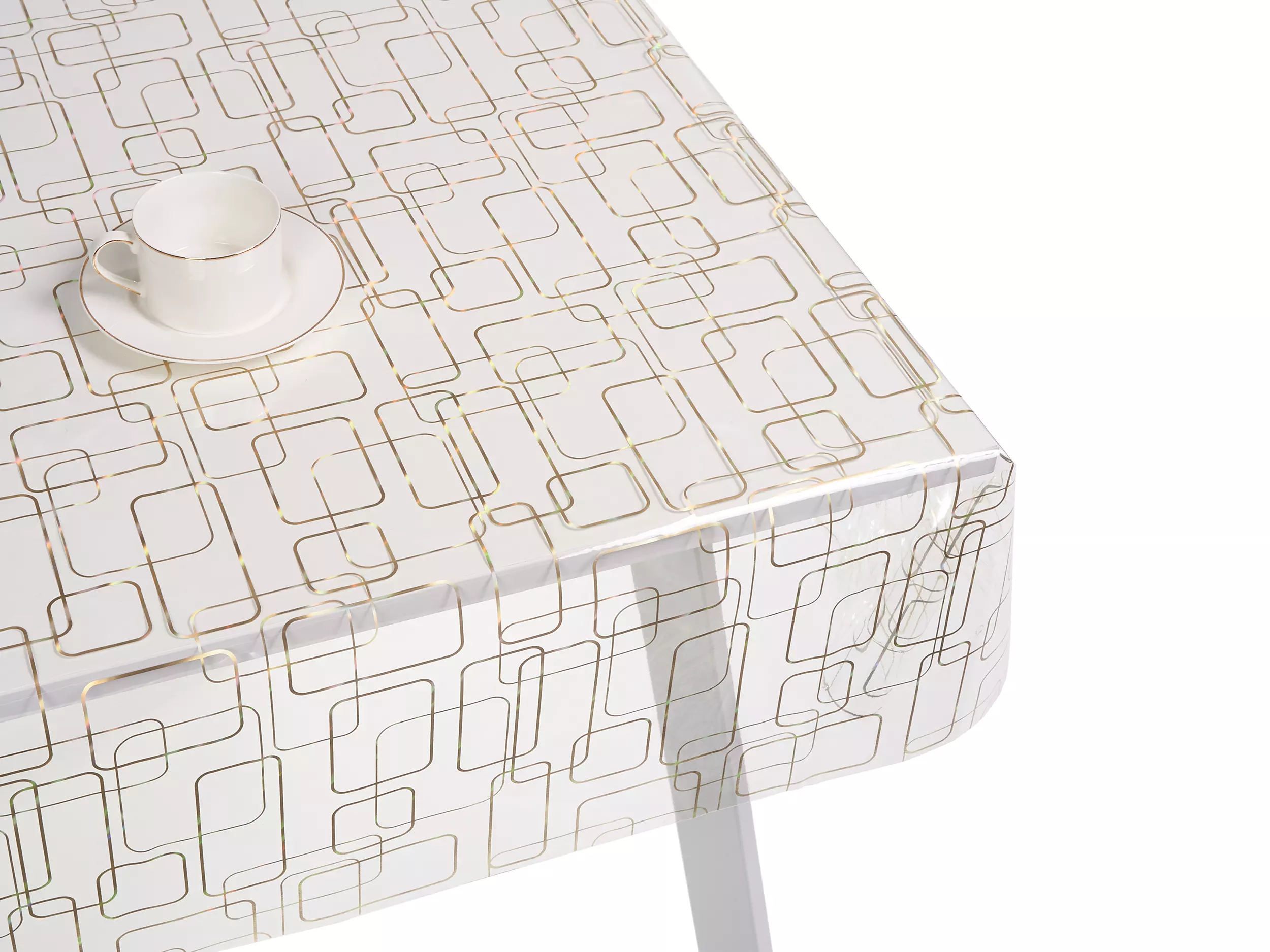 Клеенка на стол силиконовая ширина 0,6м толщина 0,6 мм золото арт 165-G Dekorelle