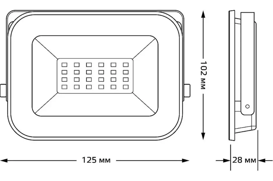 Прожектор светодиодный 220В 20Вт 6500К IP65 черный Gauss Qplus 613511320