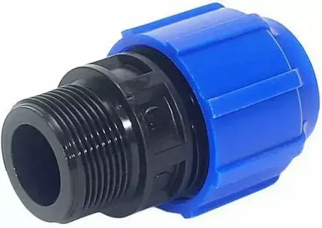 Муфта ПНД резьба 20x3/4&quot; НР, компрессионная, PN16, RTP 11496