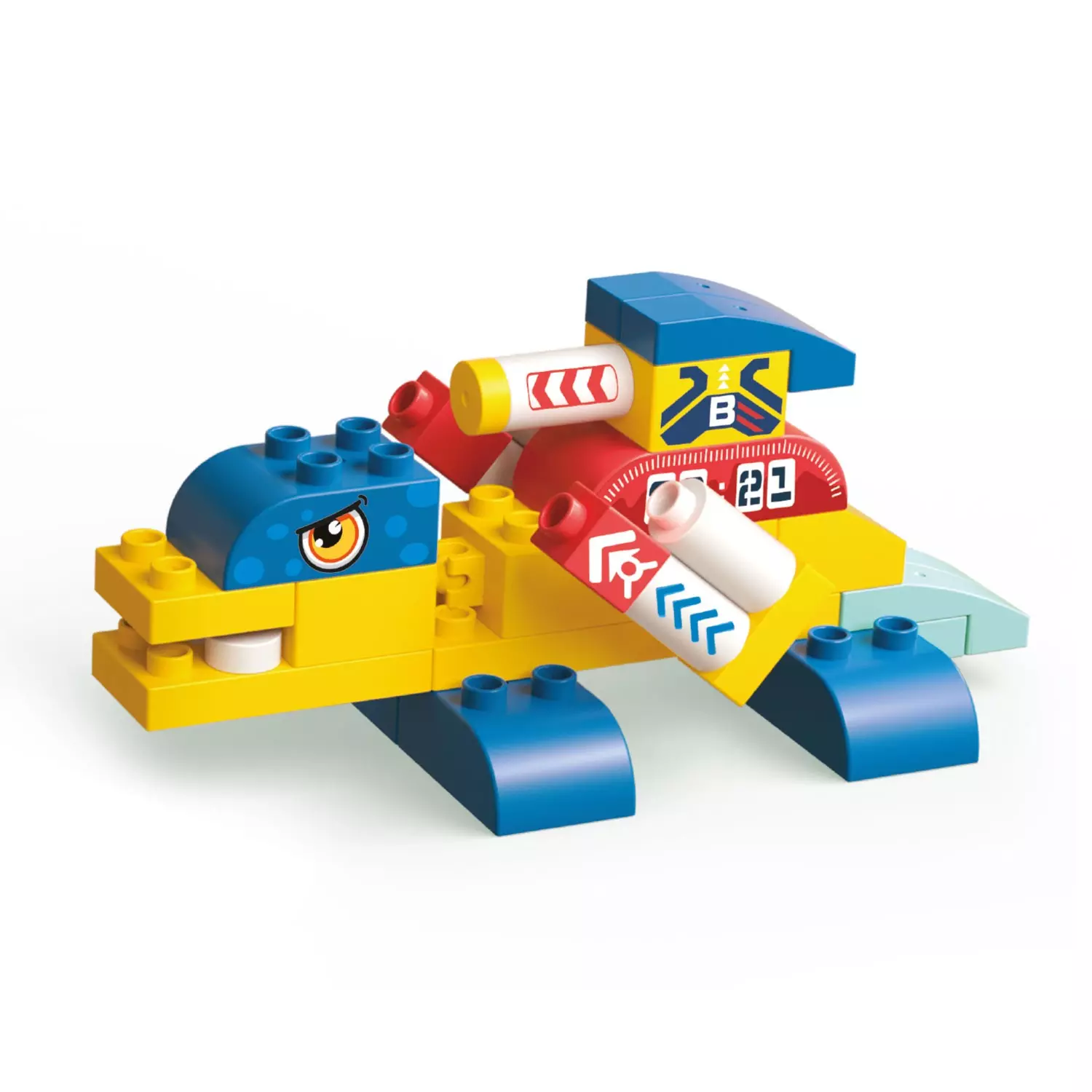 Детский конструктор с крупными блоками Дино-робот 33 детали 1/96 Funky toys FT0822561