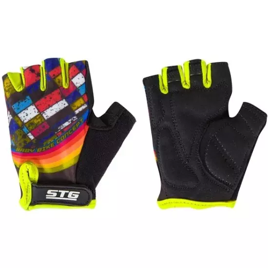 Велоперчатки летние детские STG AL-05-1599, мультиколор, размер XS, Х98527-ХS