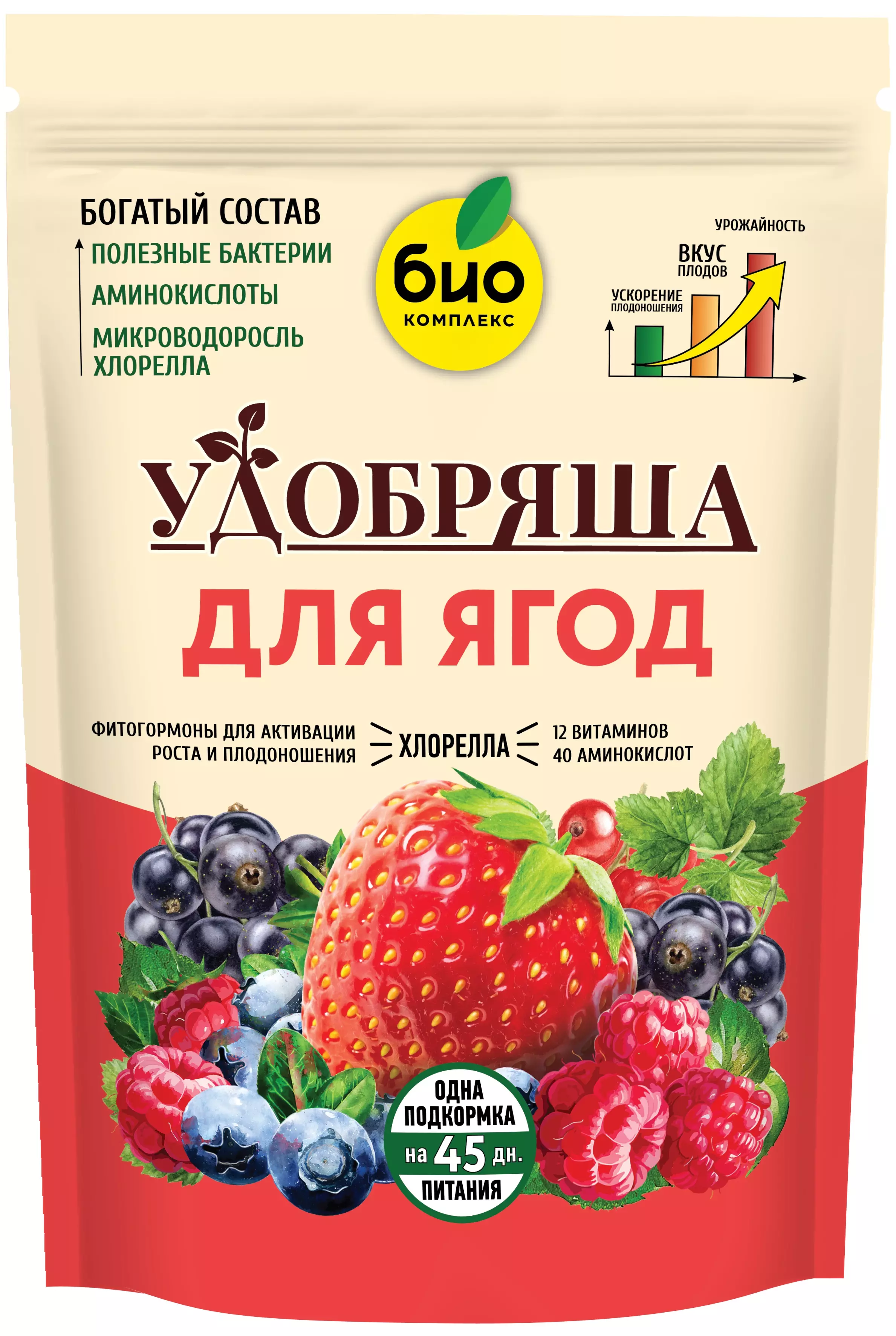 Удобрение для ягодных культур 0,9 кг Удобряша БИО-комплекс