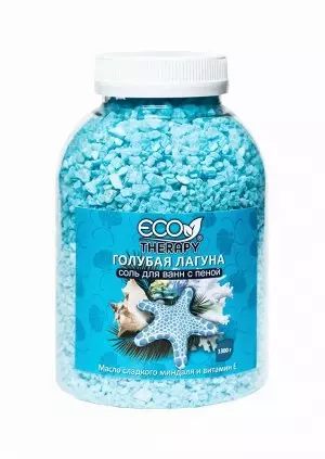 Соль для ванн Экотерапия с пеной Голубая лагуна 1,3кг (РК)