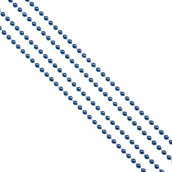 Бусы на елку L=270 см, d=4 мм, синие, 88757