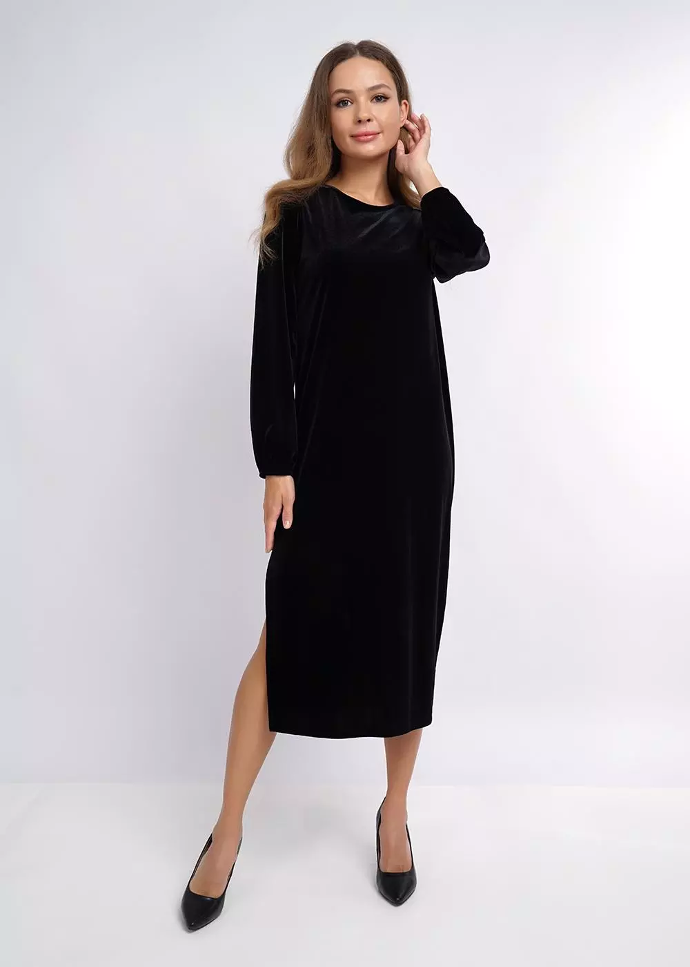 Платье женское 126060/95бх, 44, Черный CLEVER