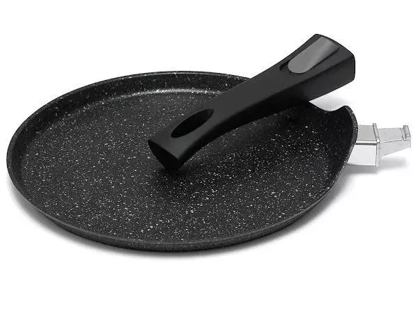 Сковорода блинная 25 см, кованный алюминий (индукция) Servitta Black stone